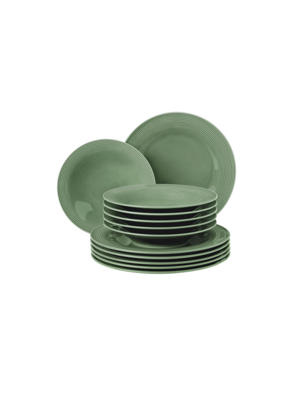 Tafelservice 12-teilig grün Color Beat Glaze